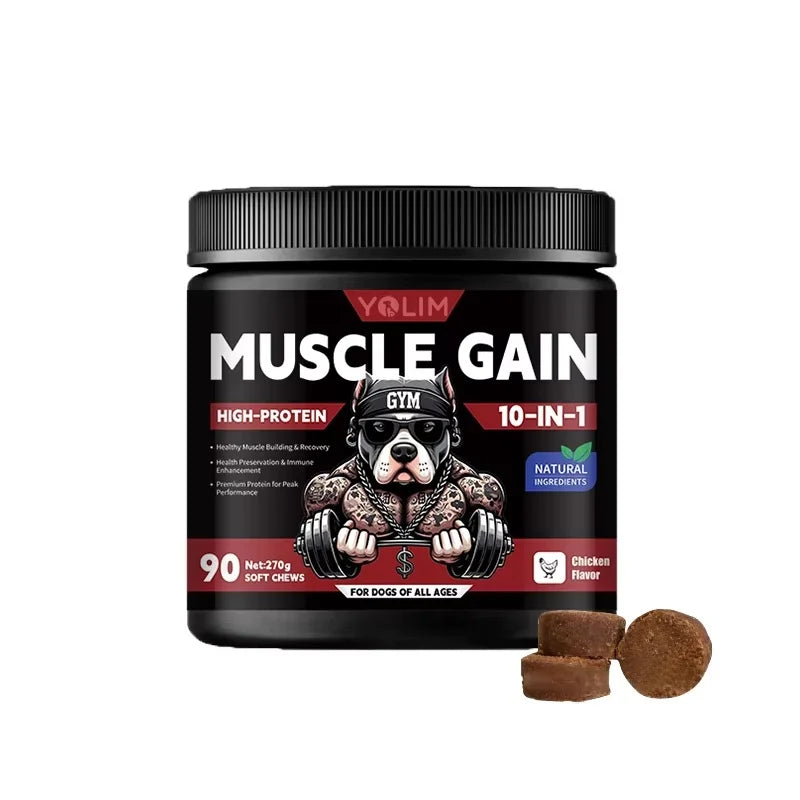 Custom Packaging Pet Health Care & Supplements with Mushroom Blend Dog Muscle Support Soft Chews
