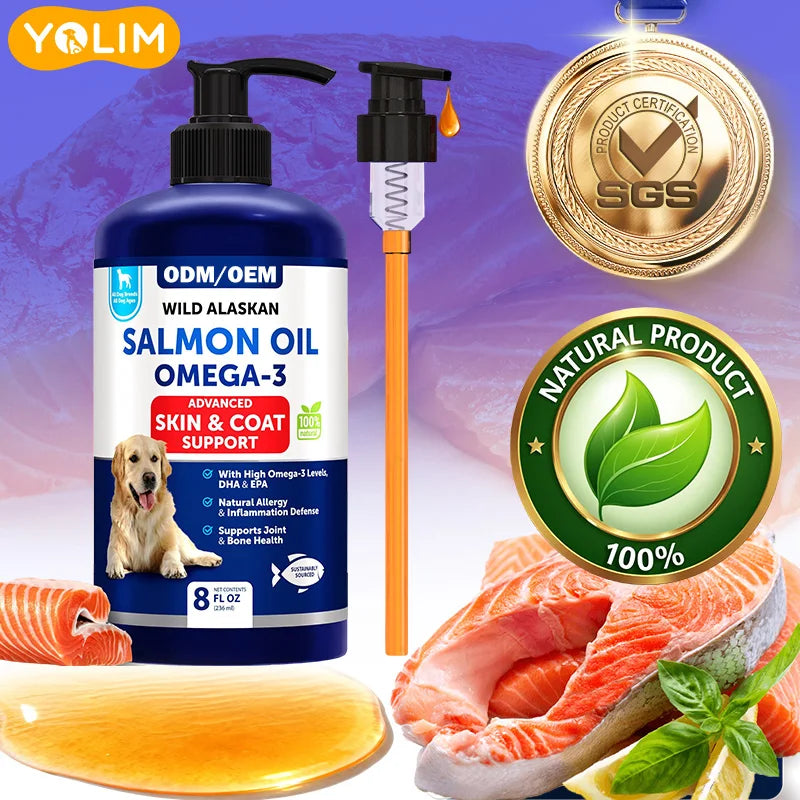 DHA & EPA Salmon Oil for Pet Skin & Coat | Private Label & OEM