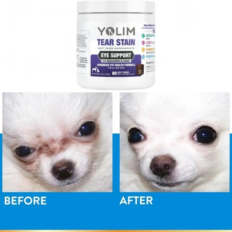 High Quality Pet Tear Stain Removal Soft Chews Pet Supplements and Vitamins with Lutein