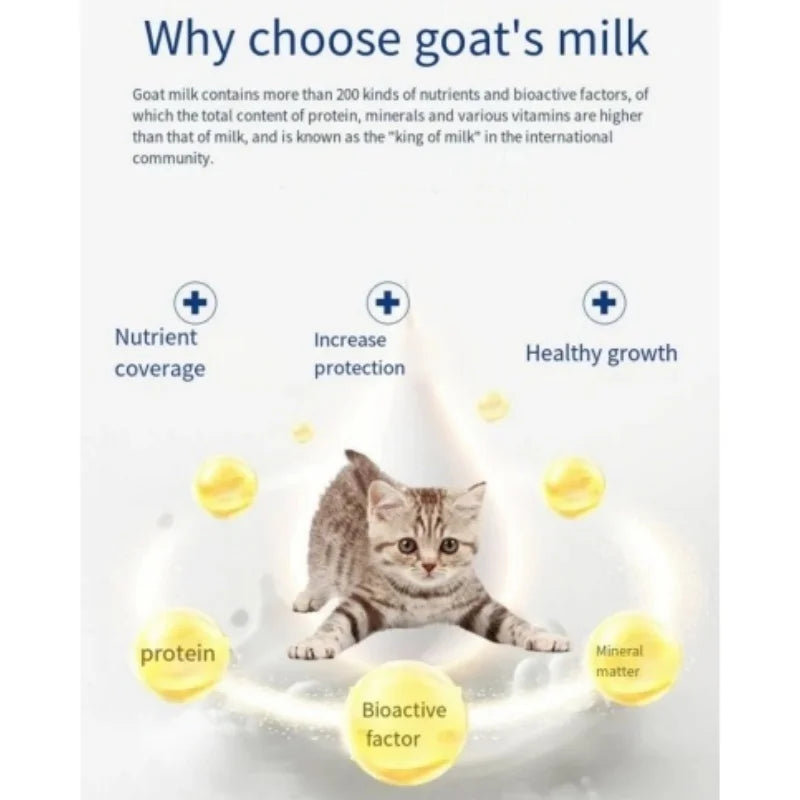Factory Direct Goat Milk Powder for Pet Health Care Improve Nutrient Absorption with Minerals 140g Low MOQ