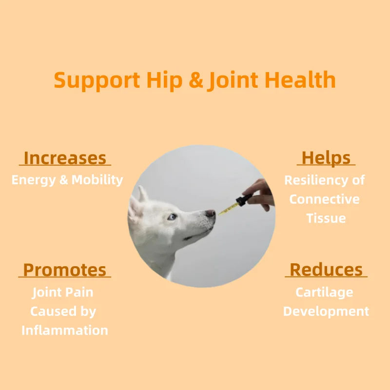 High Quality MSM Containing Glucosamine Pet Dog Joint Supplement Pets Love to Eat Dog Hip Joint Liquid Supplement for All Breeds