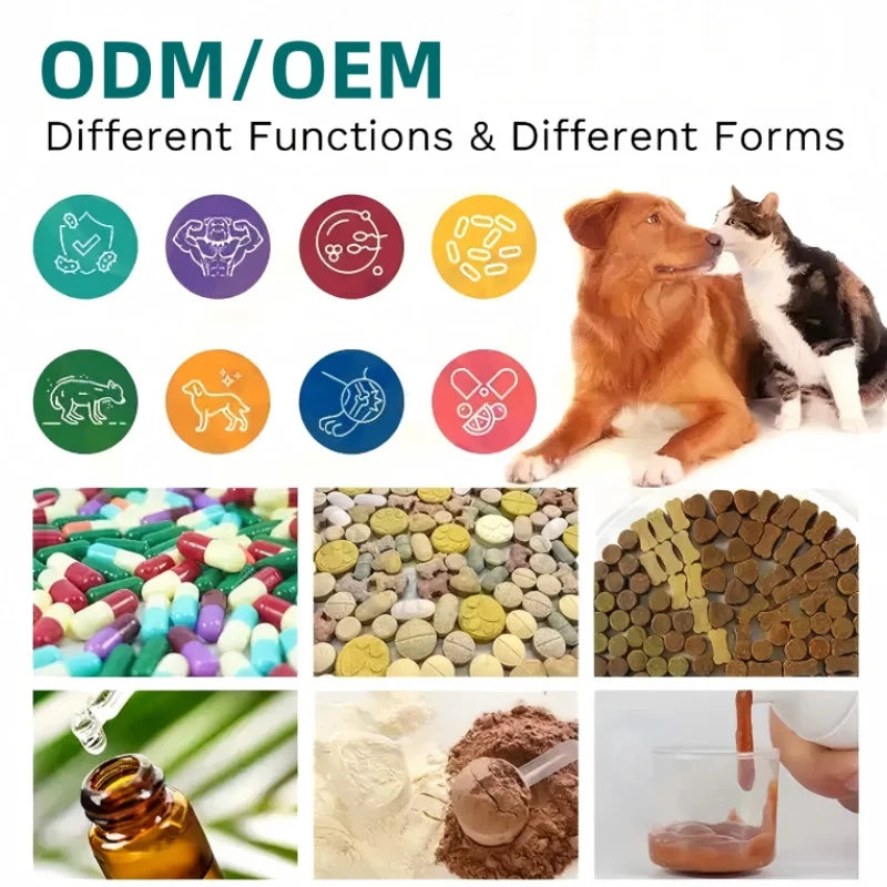 Packaging Customization Dog Mushroom Powder Probiotics Pet Supplements Secure Packaging