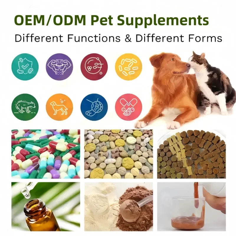OEM/ODM Service Relieves Itching and Seasonal Allergies Dog Supplement Pet Collagen Drops with Omega 3