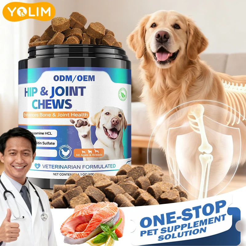 Collagen Pet Hip & Joint Soft Chews (Chicken Flavor) | OEM/Private Label