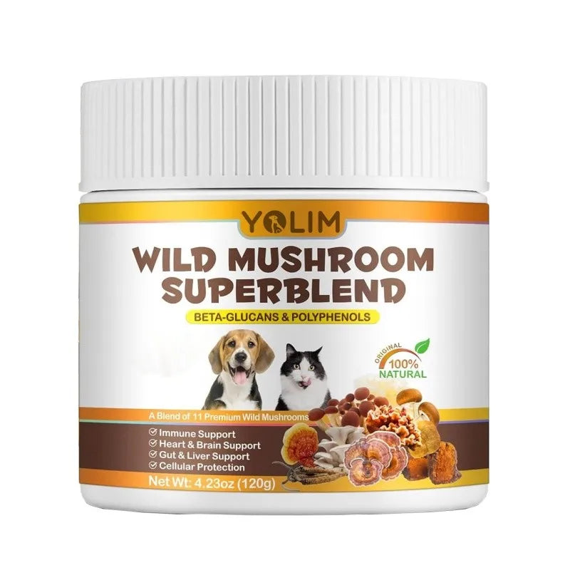 Packaging Customization Dog Mushroom Powder Probiotics Pet Supplements Secure Packaging
