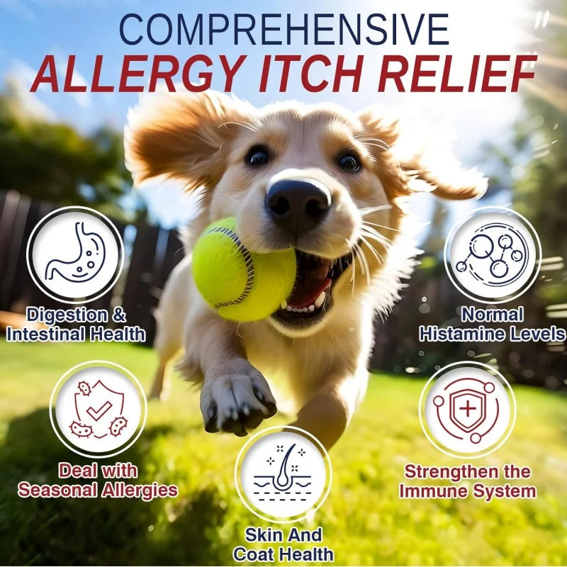 Allergy Relief Soft Chews for Dogs & Cats Immune Support & Skin & Coat Health Pet Supplements