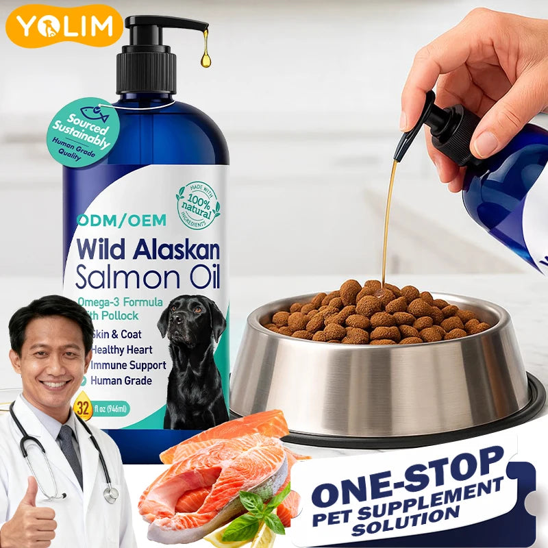 Fish Oil Liquid for Pet Skin Health | OEM & Private Label
