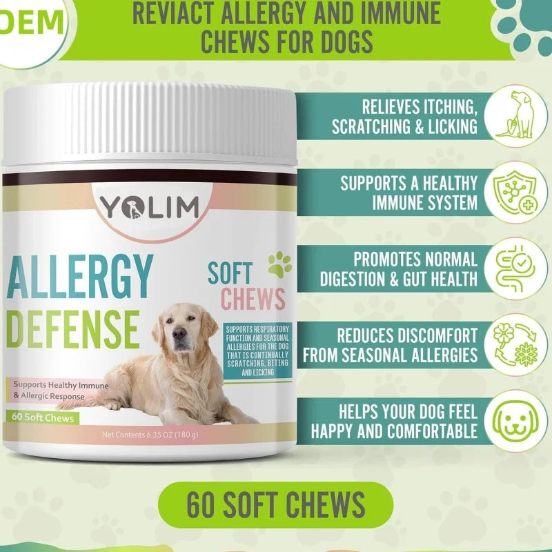 OEM/ODM Service Supports Immune System Pet Health Care & Supplements Dog Soft Chews for All Breeds