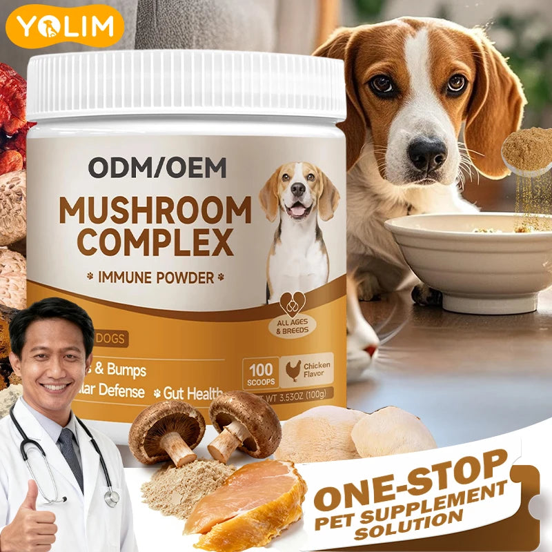 Dog Mushroom Powder for Cognition & Immune Support | OEM/Private Label