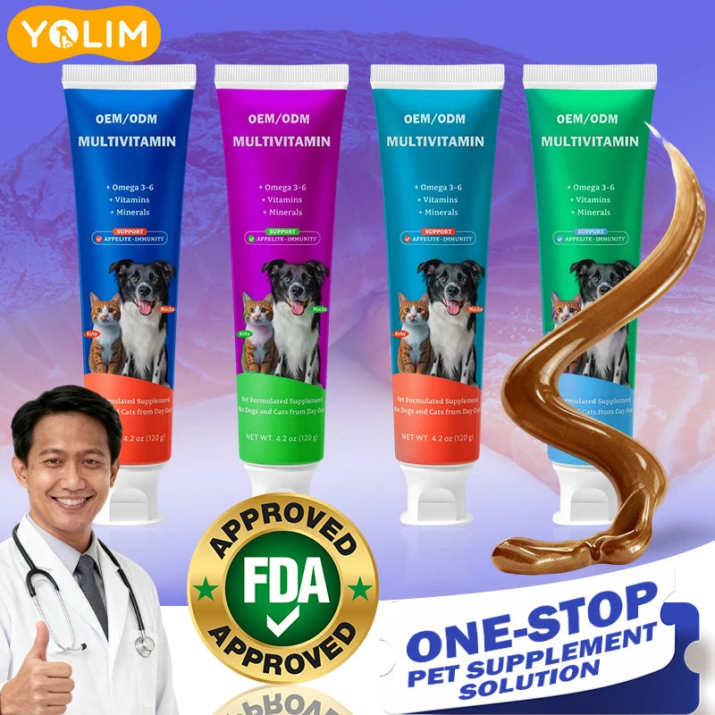 Wholesale Price Multivitamin & Mineral Gel Supports Brain & Immune Function for Dogs & Cats Safe & Effective All Breeds
