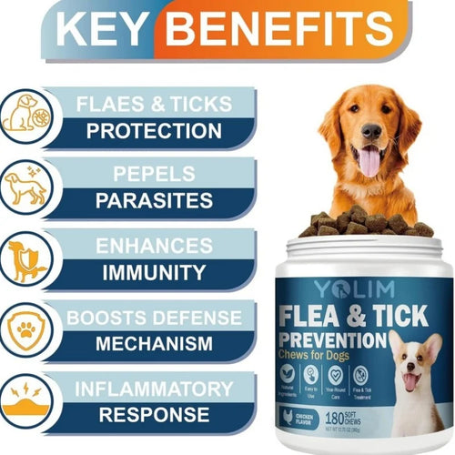 Customized Enhances with Omega 3 Pet Flea & Tick Supplements Support Skin & Coat Health Chews Pet Supplies for All Breeds