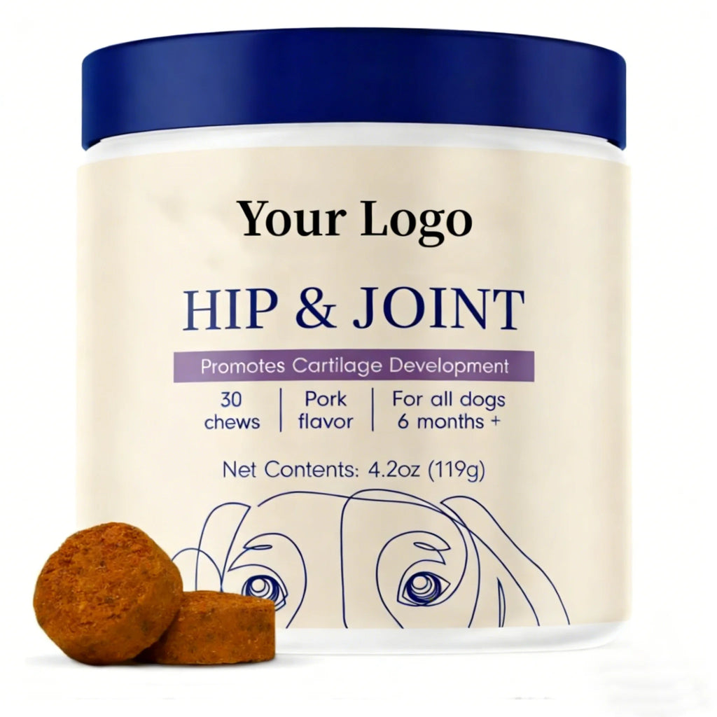 Private Label Hip & Joint Food for Pet Supplements & Vitamins Enhance Flexibility MSM 90 Chews Fast Shipping