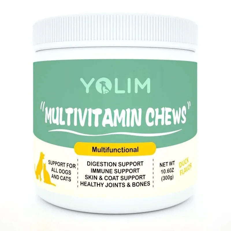 Private Custom Multivitamin Chews for Pet Health Care Boost Physical Stamina with Potassium 300g Duck Flavor
