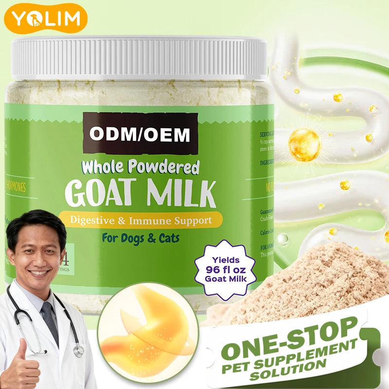DHA & EPA Goat Milk Powder for Puppy Immune Support | OEM/Private Label