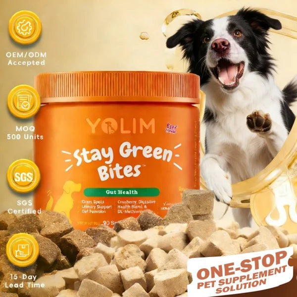 Private Label Dog Vitamins Keeps Grass Green Supports Digestion Pet Health Care & Supplements with Cranberry
