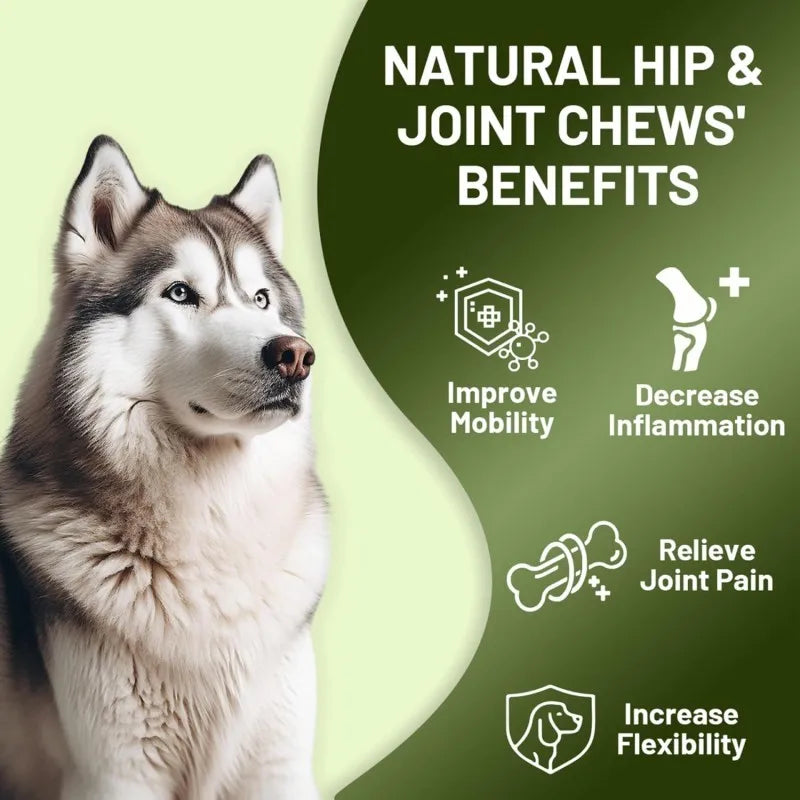 Private Label Hip & Joint Food for Pet Supplements & Vitamins Enhance Flexibility MSM 90 Chews Fast Shipping