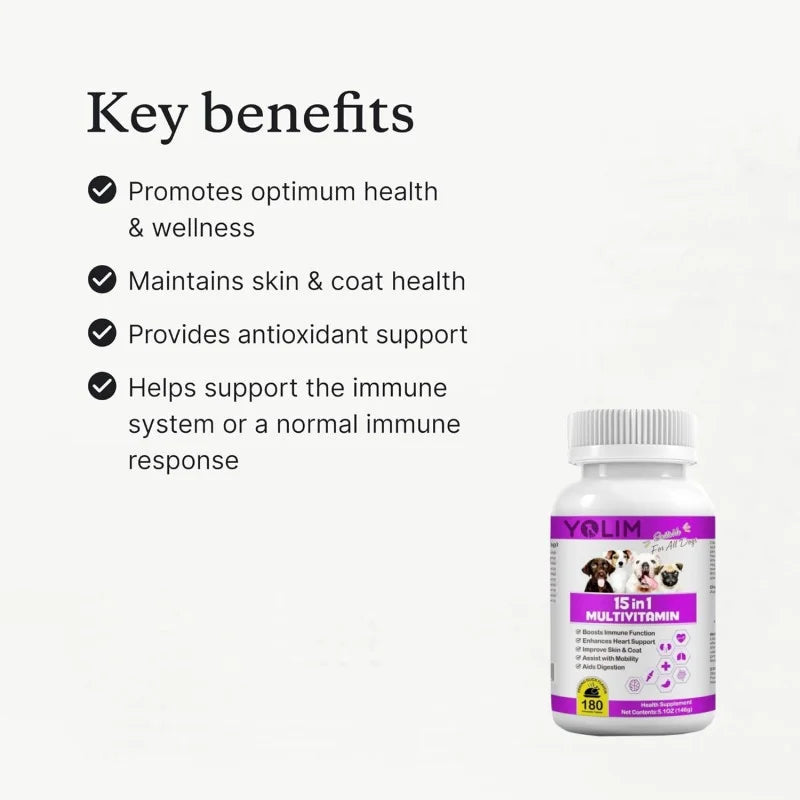 Hot Selling Pet Healthy Care Strengthen Immune System Tablets Dog Supplement Dog Treats for All Breeds