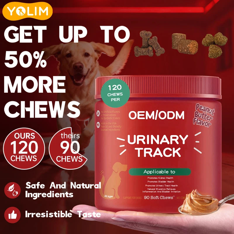 Private Label Dog Soft Chews Promotes Kidney Health Dog Supplement for Pet Urinary Health Care
