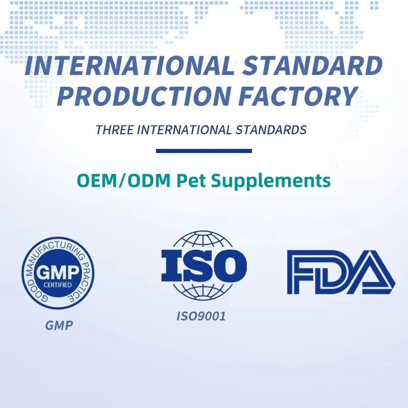 Professional Custom Service Promotes Healthy Skin & Immune Support Tablet for All Breeds Pet Supplements Free Sample