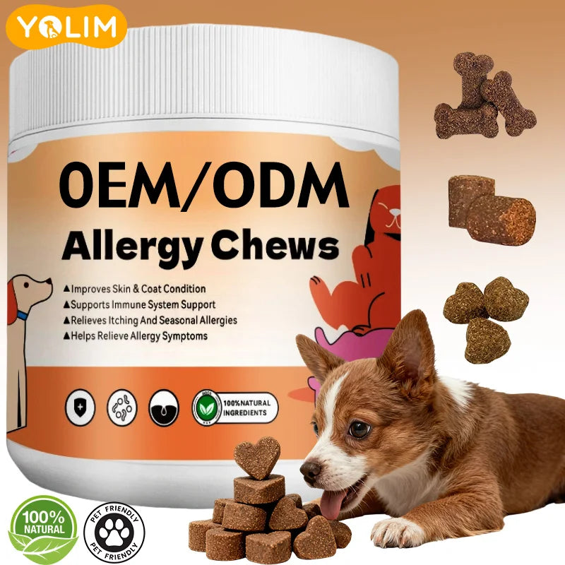 Private Label Welcome with Omega 3 Seasonal Allergy Relief Chewsfor All Breeds  Pet Health Care & Supplements