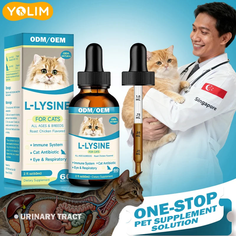 Hot Selling Safe & Effective Supports Immune and Urinary Health Pet Supplement Pet Collagen Drops for Cats