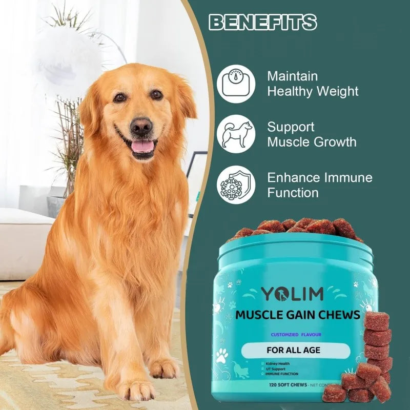 Custom Logo Increases Strength & Endurance Pet Health Care & Supplements Dog Soft Chews for All Breeds
