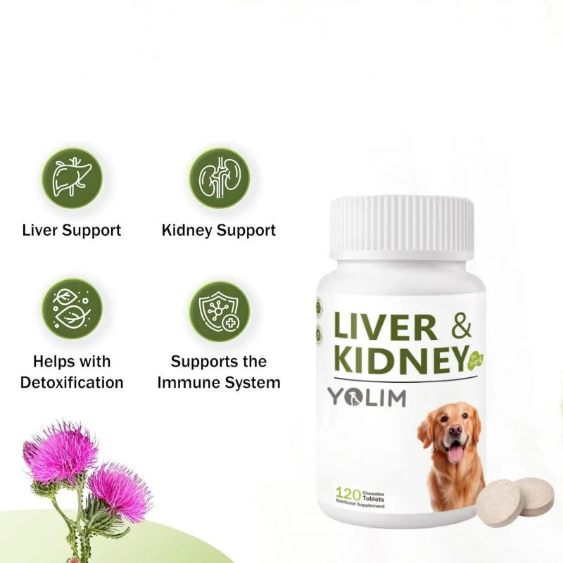 Strict Quality Control System Liver and Kidney Health Tablet for All Breeds Pet Supplements Fast Shipping