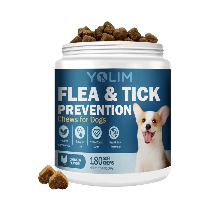 Customized Enhances with Omega 3 Pet Flea & Tick Supplements Support Skin & Coat Health Chews Pet Supplies for All Breeds