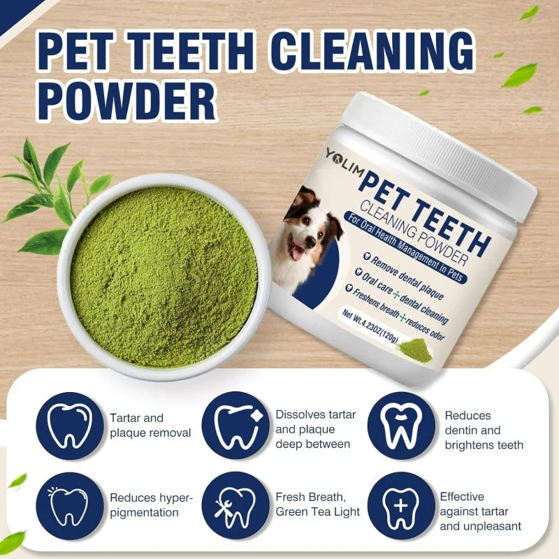 Factory Direct Dental Cleaning Powder for Pet Supplements Supports Healthy Gums & Oral Tissue with Sodium Bicarbonate 120g