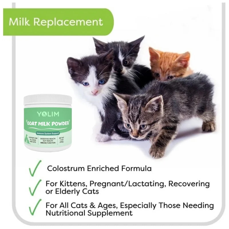 OEM ODM Vet Recommended Milk Replacer for Pet Supplements Reduce Weaning Stress with Lecithin 200g Low MOQ